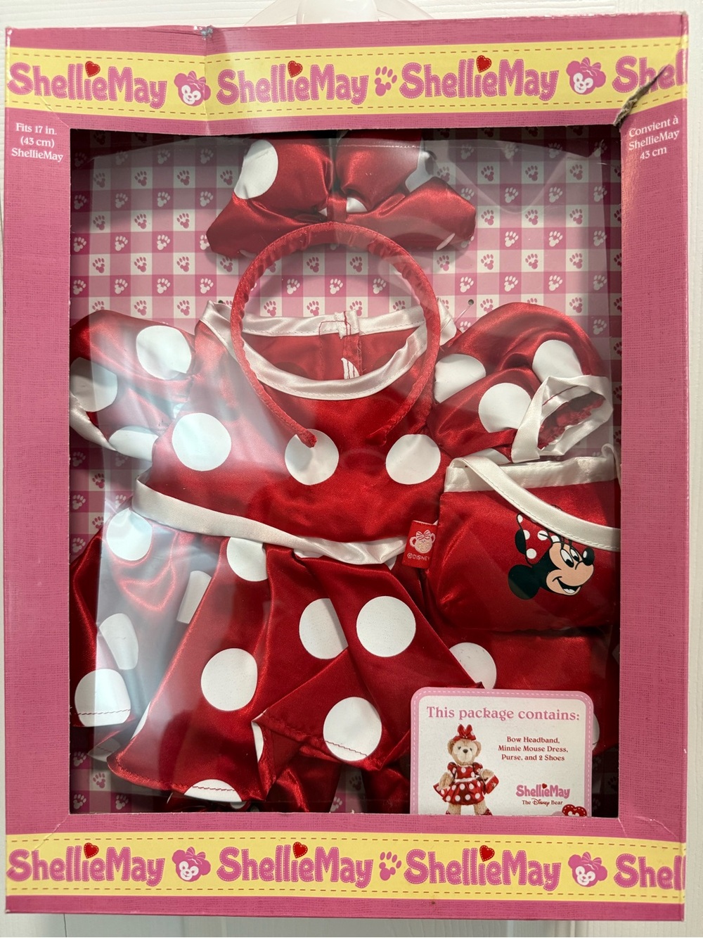 Disney ShellieMay Red and White Polka Dot Minnie Mouse Dress Set Boxed
